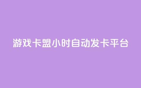 游戏卡盟24小时自动发卡平台 - 24小时自动发卡,游戏卡盟平台全新升级! 第1张 游戏卡盟24小时自动发卡平台 - 24小时自动发卡,游戏卡盟平台全新升级! 第1张