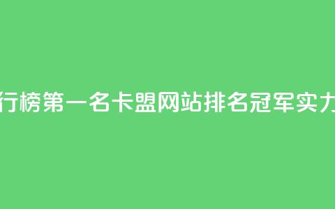 卡盟网站排行榜第一名 - 卡盟网站排名冠军,实力惊人~ 第1张 卡盟网站排行榜第一名 - 卡盟网站排名冠军,实力惊人~ 第1张