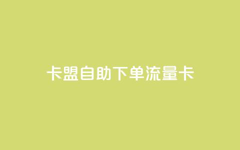 卡盟自助下单流量卡 - 如何购买自助下单流量卡?SEO编辑带你一步步了解! 第1张 卡盟自助下单流量卡 - 如何购买自助下单流量卡?SEO编辑带你一步步了解! 第1张