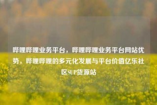 哔哩哔哩业务平台，哔哩哔哩业务平台网站优势，哔哩哔哩的多元化发展与平台价值亿乐社区SUP货源站