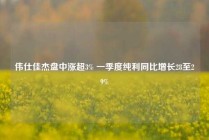 伟仕佳杰盘中涨超3% 一季度纯利同比增长28至29%