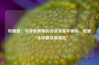 特朗普：与泽连斯基的会谈非常不愉快，他是“全球最佳推销员”