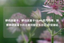 移动流量卡，移动流量卡9元300g官方办理，探索移动流量卡的无限可能亿乐社区SUP货源站