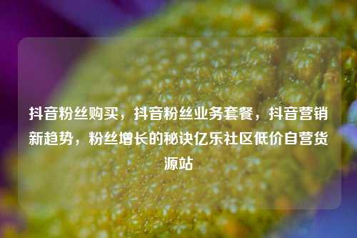 抖音粉丝购买	，抖音粉丝业务套餐，抖音营销新趋势，粉丝增长的秘诀亿乐社区低价自营货源站  第1张