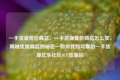 一手货源低价商品	，一手货源低价商品怎么卖，揭秘优质商品的秘密—如何找到可靠的一手货源亿乐社区SUP货源站  第1张