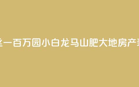 快手粉丝一百万0.01园小白龙马山肥大地房产装修网站,快手买热度网站 - 0.01元,小白龙马山有限责任公司 刷钻卡盟网站官方入口 抖音快手点赞粉丝的网站  第1张