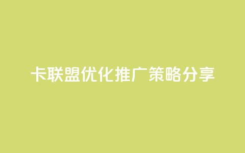 CF卡联盟优化推广策略分享  第1张
