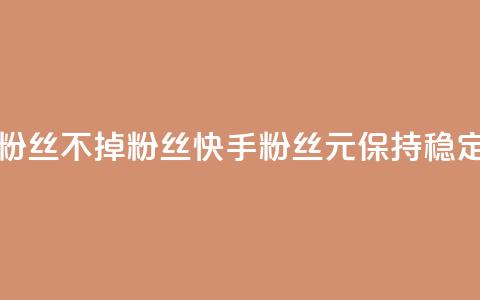 快手1元3000粉丝不掉粉丝(快手粉丝1元3000，保持稳定)  第1张
