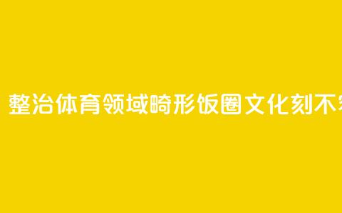 观察快评丨整治体育领域畸形“饭圈文化”刻不容缓  第1张