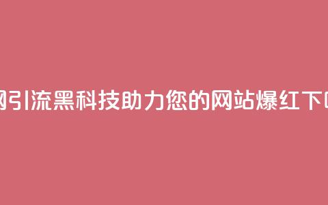 全网引流黑科技：助力您的网站爆红!  第1张