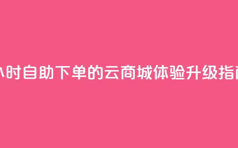 24小时自助下单的云商城体验升级指南  第1张