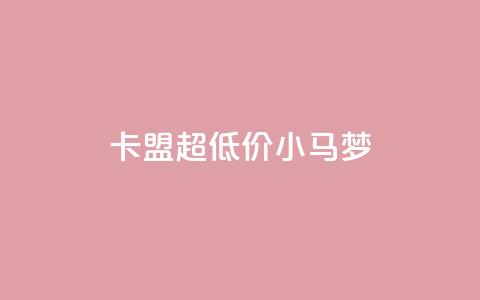 卡盟超低价小马梦 - 卡盟超值小马梦助你省心省钱！  第1张