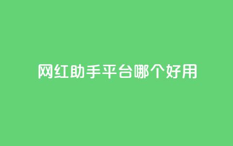 网红助手平台哪个好用,彩虹云自助下单商城 - KS低价真人双击 斗鱼主播人气怎么提高  第1张