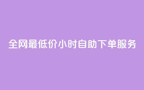 全网最低价！24小时QQ自助下单服务  第1张