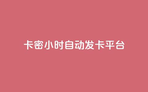 卡密24小时自动发卡平台 - 24小时自动发卡平台，全新卡密服务，快速便捷！~  第1张