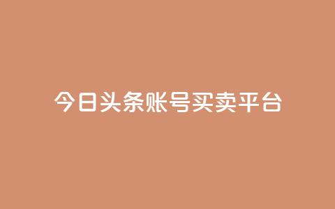 今日头条账号买卖平台 - 今日头条账号交易平台详解及风险分析！  第1张
