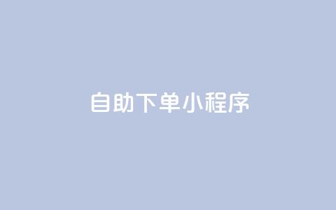 自助下单小程序 - 网红云商城下载链接  第1张