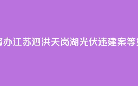两部门联合挂牌督办江苏泗洪天岗湖光伏违建案等重大疑难复杂案件 第1张 两部门联合挂牌督办江苏泗洪天岗湖光伏违建案等重大疑难复杂案件 第1张