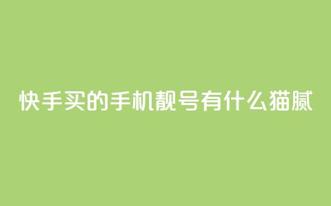 快手买的手机靓号有什么猫腻 - 快手购买手机靓号的隐藏秘密与注意事项! 第1张 快手买的手机靓号有什么猫腻 - 快手购买手机靓号的隐藏秘密与注意事项! 第1张
