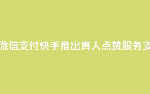 快手真人点赞业务微信支付 - 快手推出真人点赞服务支持微信支付~  第1张