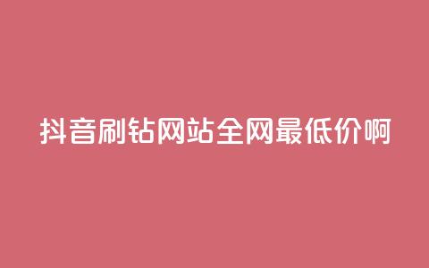 抖音刷钻网站全网最低价啊,快手涨赞涨流量 - 网红24小时下单助手 dy十个点赞秒到账  第1张
