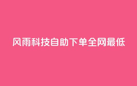 风雨科技自助下单全网最低,快手热门网站免费 - qq领赞宝网站 qq访客每天免费获取软件  第1张