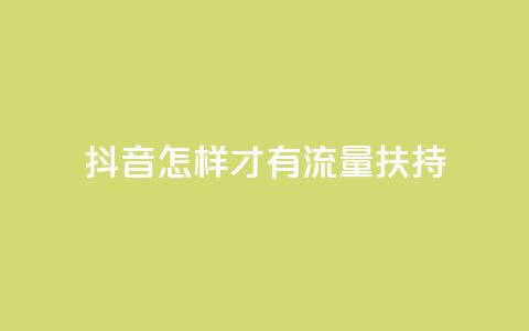 抖音怎样才有流量扶持,抖音粉丝超级低价业务平台 - 抖音10000播放量软件 QQ空间访客记录多久清空  第1张