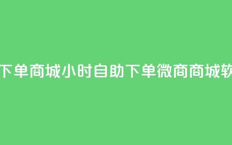 24小时微商软件自助下单商城 - 24小时自助下单微商商城软件全新上线。  第1张