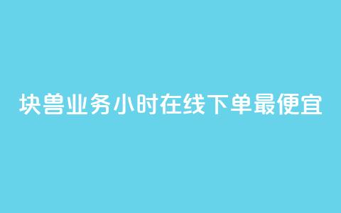 块兽业务24小时在线下单最便宜 - 最便宜的24小时在线下单块兽业务~  第1张
