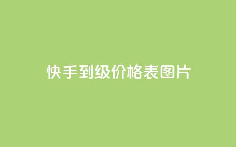 快手1到100级价格表图片 - 快手级别价格表图片详解！  第1张