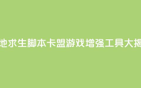 绝地求生脚本卡盟:游戏增强工具大揭秘 第1张 绝地求生脚本卡盟:游戏增强工具大揭秘 第1张