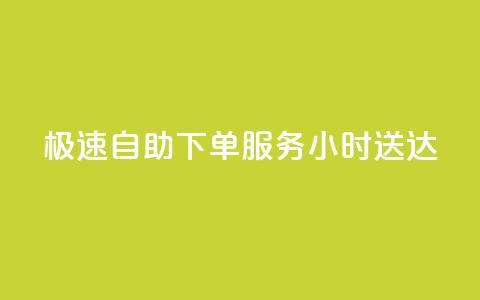 极速自助下单服务24小时送达 第1张 极速自助下单服务24小时送达 第1张