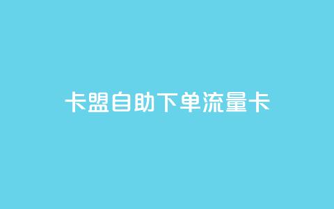 卡盟自助下单流量卡 - 如何购买自助下单流量卡？SEO编辑带你一步步了解!  第1张