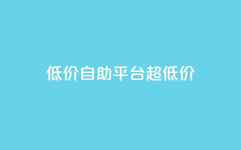 低价自助平台超低价,低价卡密货源网 - 抖音业务平台便宜 dy24小时自动下单平台  第1张