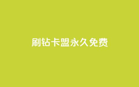 qq刷钻卡盟永久免费 - 抖音推广小程序怎么获得收益  第1张