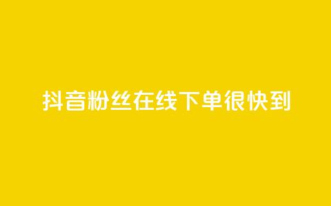抖音粉丝在线下单很快到 - 抖音粉丝轻松下单迅速到达~  第1张