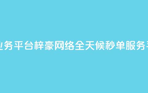 梓豪网络24小时秒单业务平台 - 梓豪网络全天候秒单服务平台全新上线~  第1张
