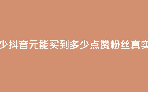 抖音买点赞1元100点赞多少 - 抖音1元能买到多少点赞？粉丝真实互动为你揭秘！~  第1张