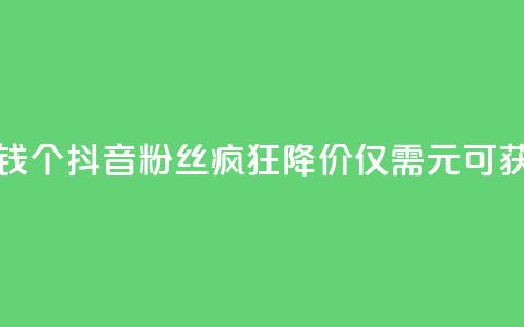 抖音粉丝1块钱10个 - 抖音粉丝疯狂降价	，仅需1元可获得10个~  第1张
