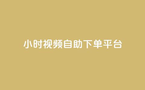 24小时视频VIP自助下单平台  第1张