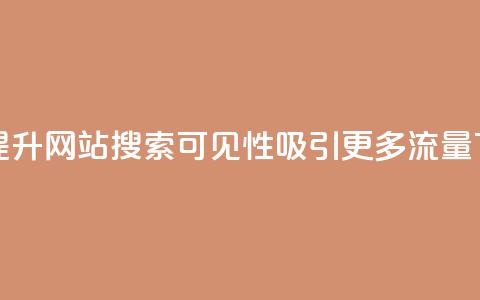 如何提升网站搜索可见性	，吸引更多流量  第1张