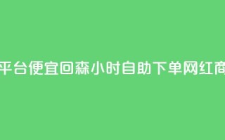 ks免费业务平台便宜 - 回森24小时自助下单网红商城