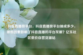 抖音直播放平台，抖音直播放平台抽成多少，哪些因素影响了抖音直播的平台发展？亿乐社区低价自营货源站