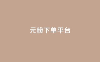 1元1000粉 下单平台 - 低价高效！快速获得1000真实粉丝，只需1元配置，专业下单平台助力你的增长~