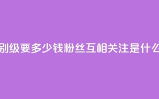 抖音最高级别30级要多少钱 - 粉丝互相关注是什么意思