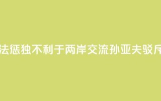 大陆依法惩“独”不利于两岸交流？孙亚夫驳斥