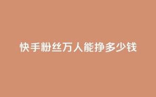 快手粉丝4万人能挣多少钱,ks一键取关下载 - 拼多多自助业务网 - 2024年拼多多是盈利还是亏损