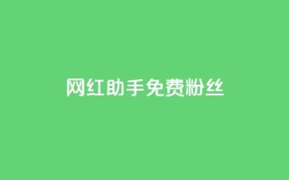 网红助手免费粉丝,小红书500粉购买 - douyingcom充值 - 粉丝是怎么涨起来的