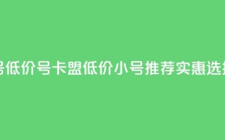 卡盟qq小号低价号 - 卡盟低价QQ小号推荐实惠选择~