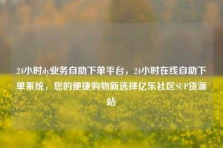 24小时dy业务自助下单平台，24小时在线自助下单系统，您的便捷购物新选择亿乐社区SUP货源站